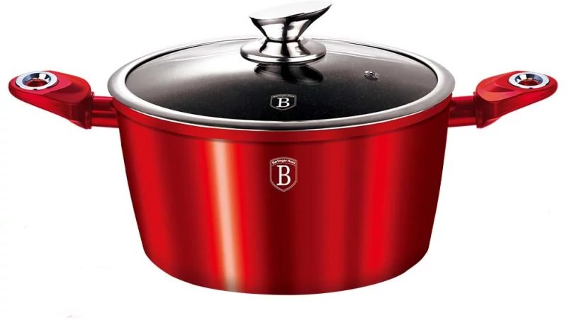 BERLINGER HAUS BH/1258N Lábas fedővel, 28cm, Metallic Line Burgundy Edition