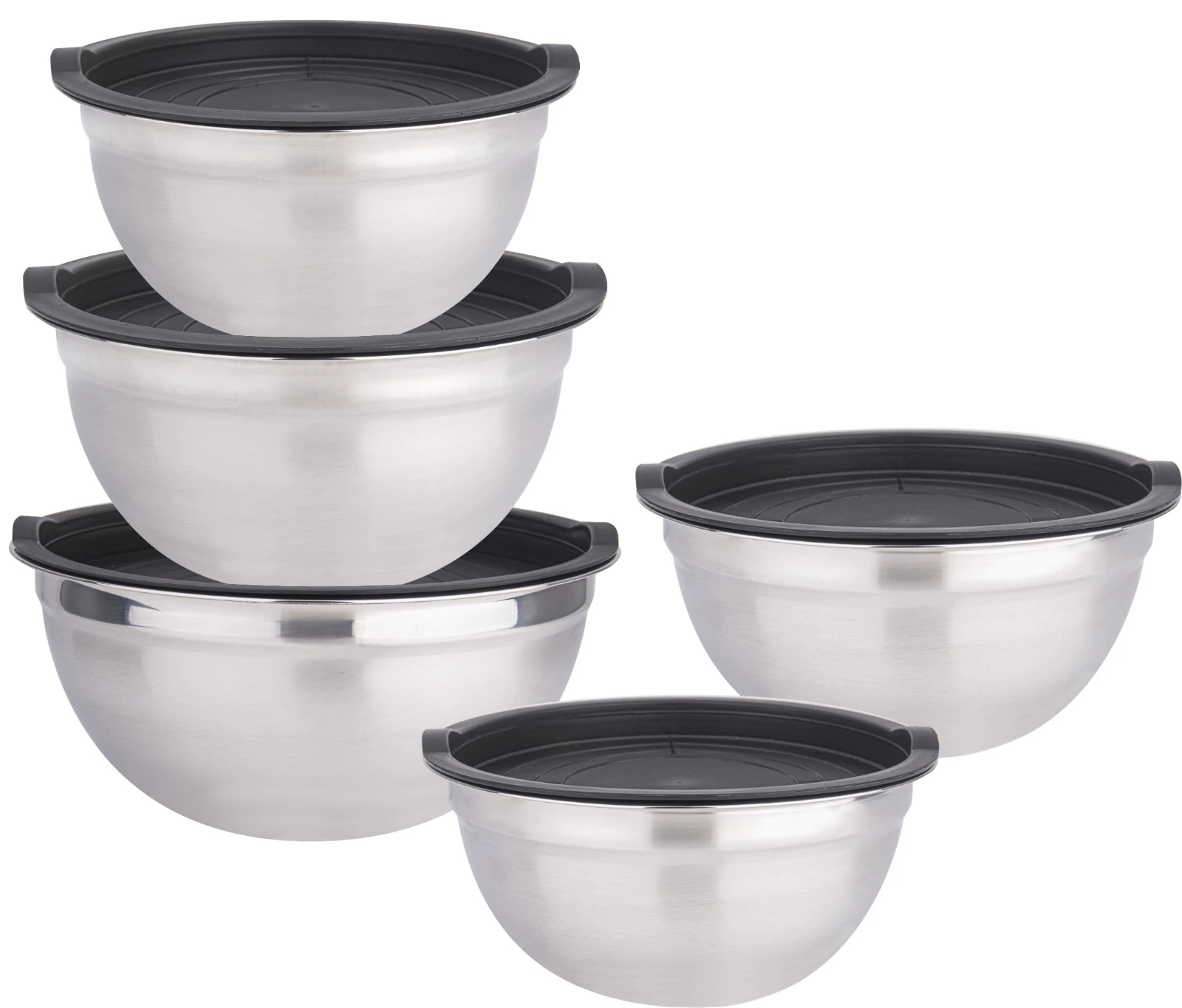 Cheffinger CF-MXB5 Rozsdamentes acél tál készlet tetővel 10 részes rozsdamentes acél tál 