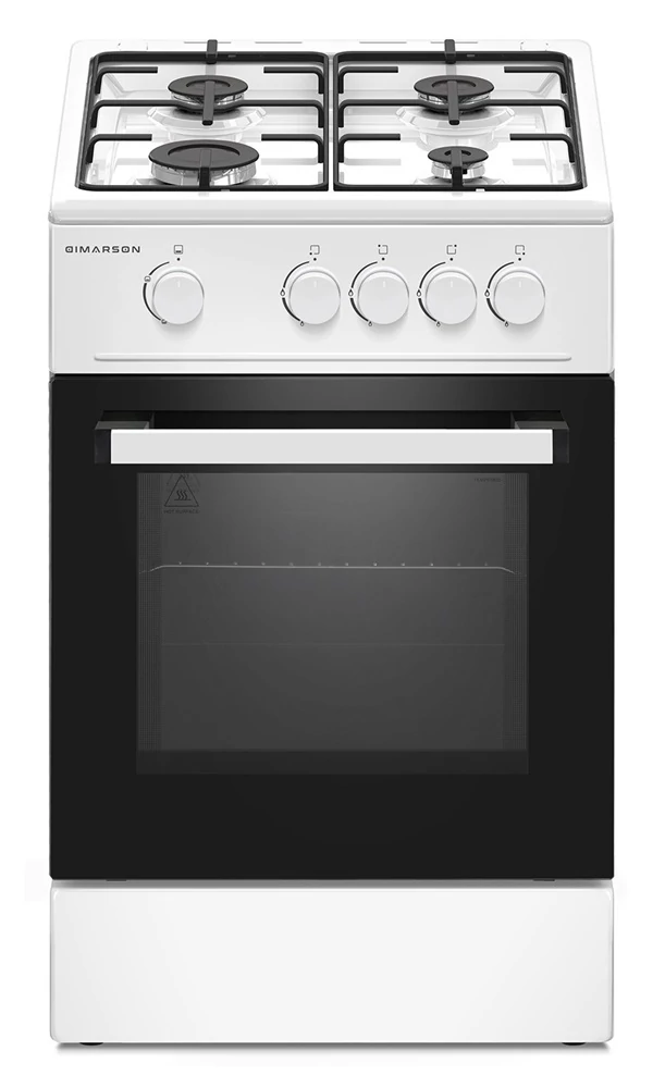 Dimarson DM-TG-5540 gáztűzhely, 60 L, 4 főzőzóna, fehér
