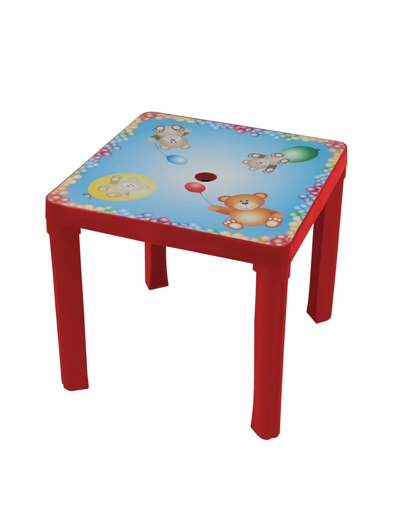 FLAIR Fantasy 60978 gyerek asztal 46x46x43 cm, Piros