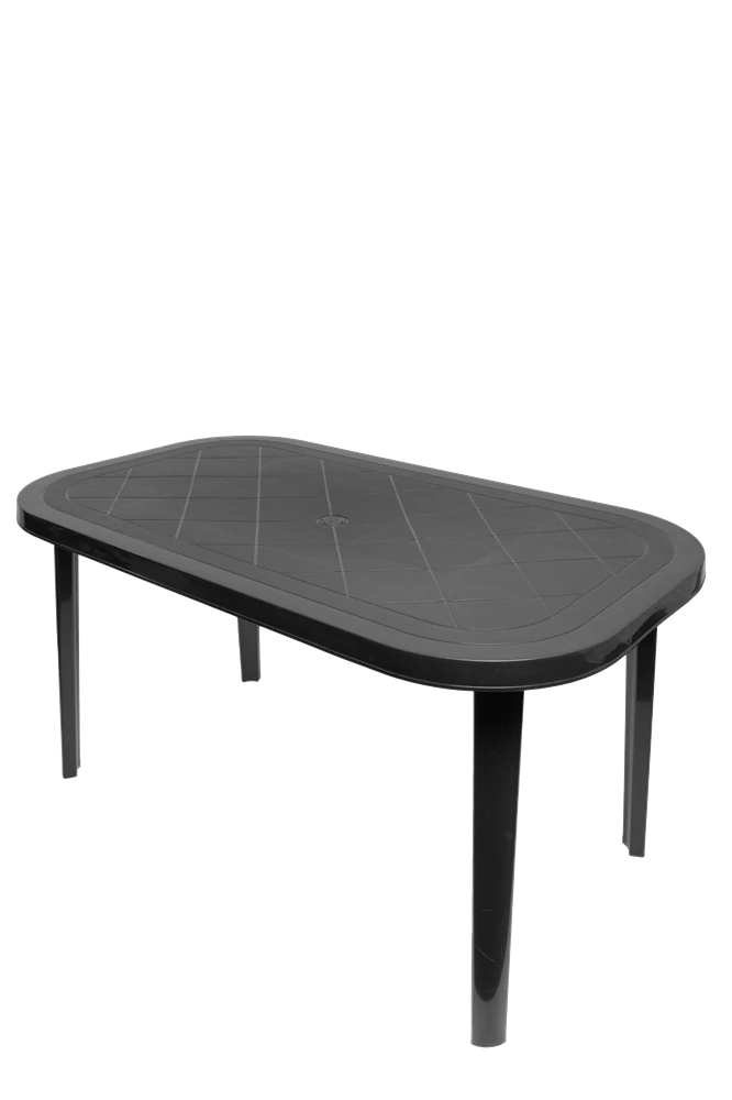 FLAIR Duna 70214 antracit kerti ovális asztal 140x80x72 cm