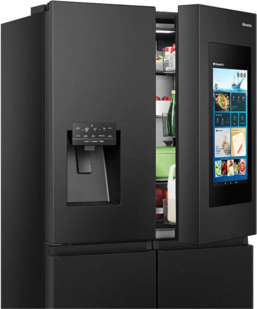 HISENSE RQ760N4IFE Side by Side hűtőszekrény, 584 L, No Frost, Vízadagoló, Jégadagoló, LCD kijelző, Fekete