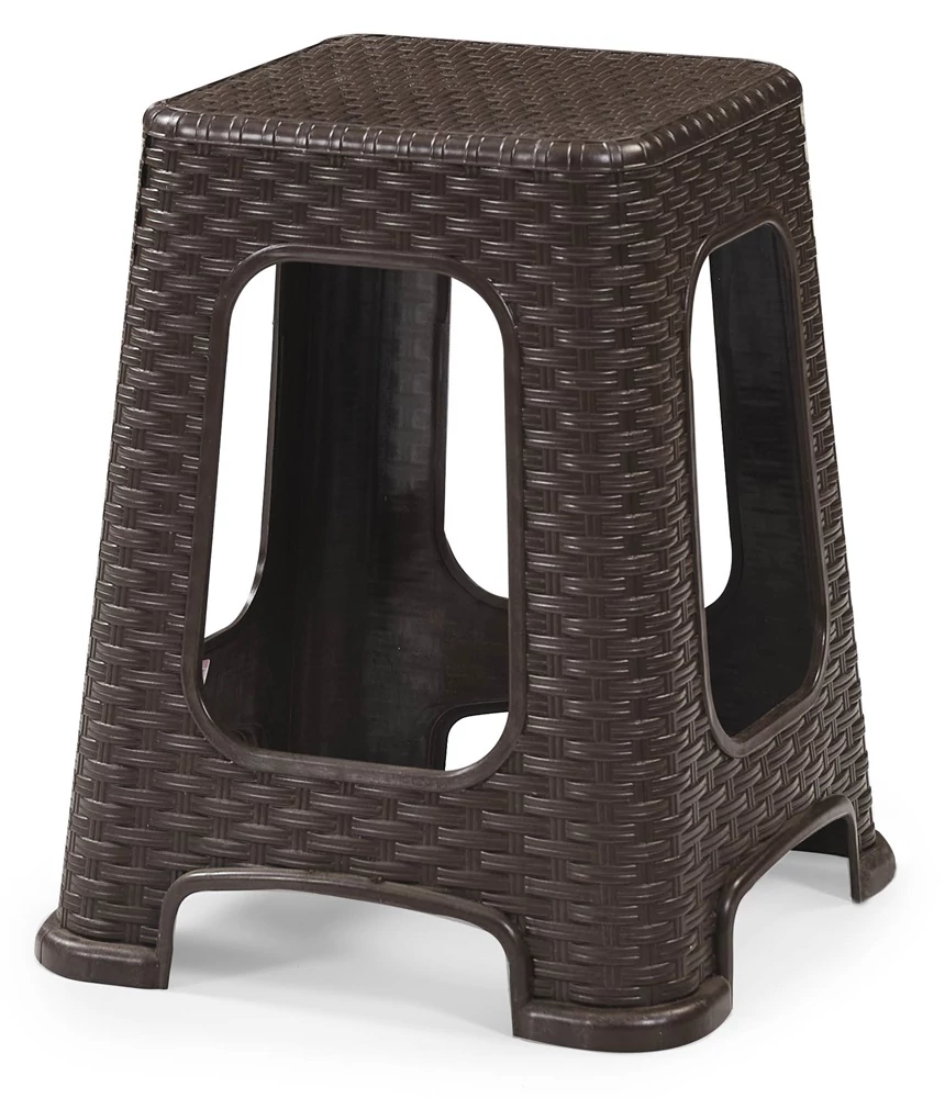 IRIS GF-400BR Star barna Műanyag rattan zsámoly 35x35x46 cm