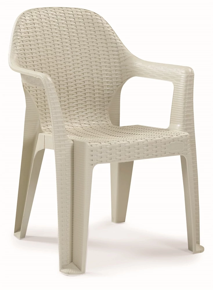 IRIS GF-900C Polo CAPPUCCINO műanyag rattan karfás kerti szék 60x47x85 cm