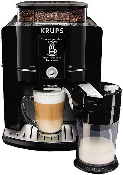 Krups EA829810 Latt`Espress automata kávéfőző, 1.7 L, 1450 W, 15 bar, LCD kijelző, Fekete (EA829810)