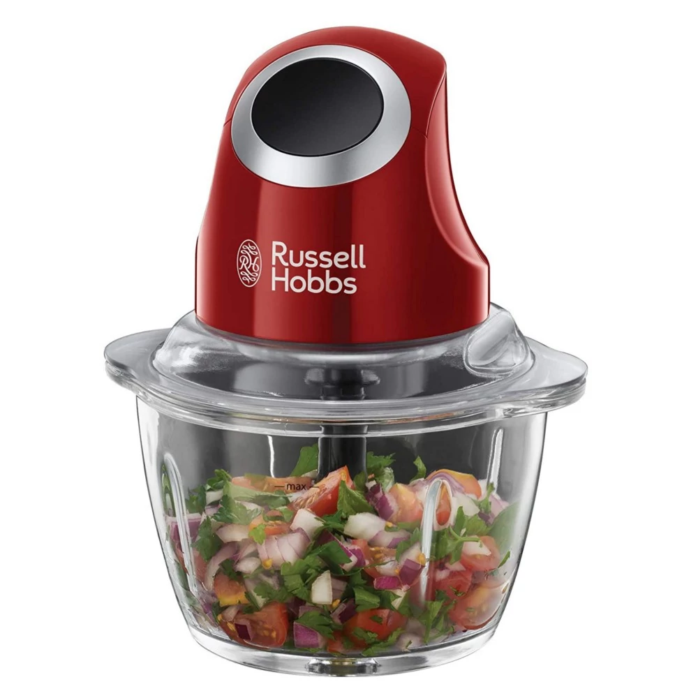 Russell Hobbs 24660-56 Desire mini aprító, 200W, 0.5L üvegtál, Vörös