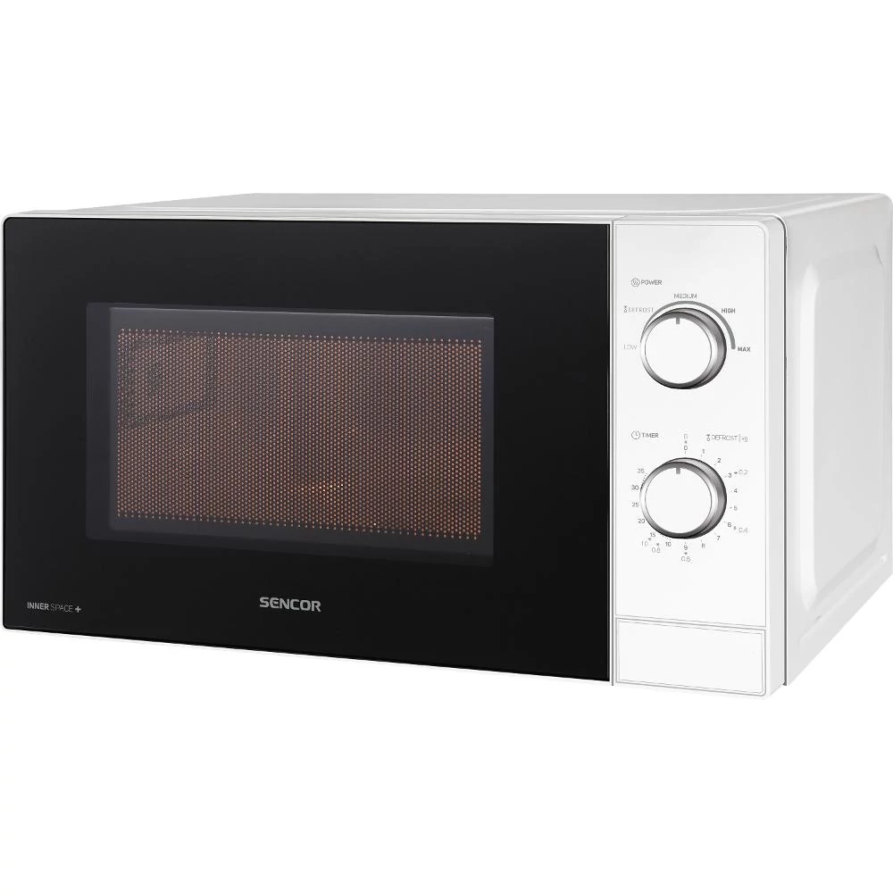 Sencor SMW 1718WH Mikrohullámú sütő, 20 Liter, 700W, Kiolvasztás, 5 Fokozat, Fehér