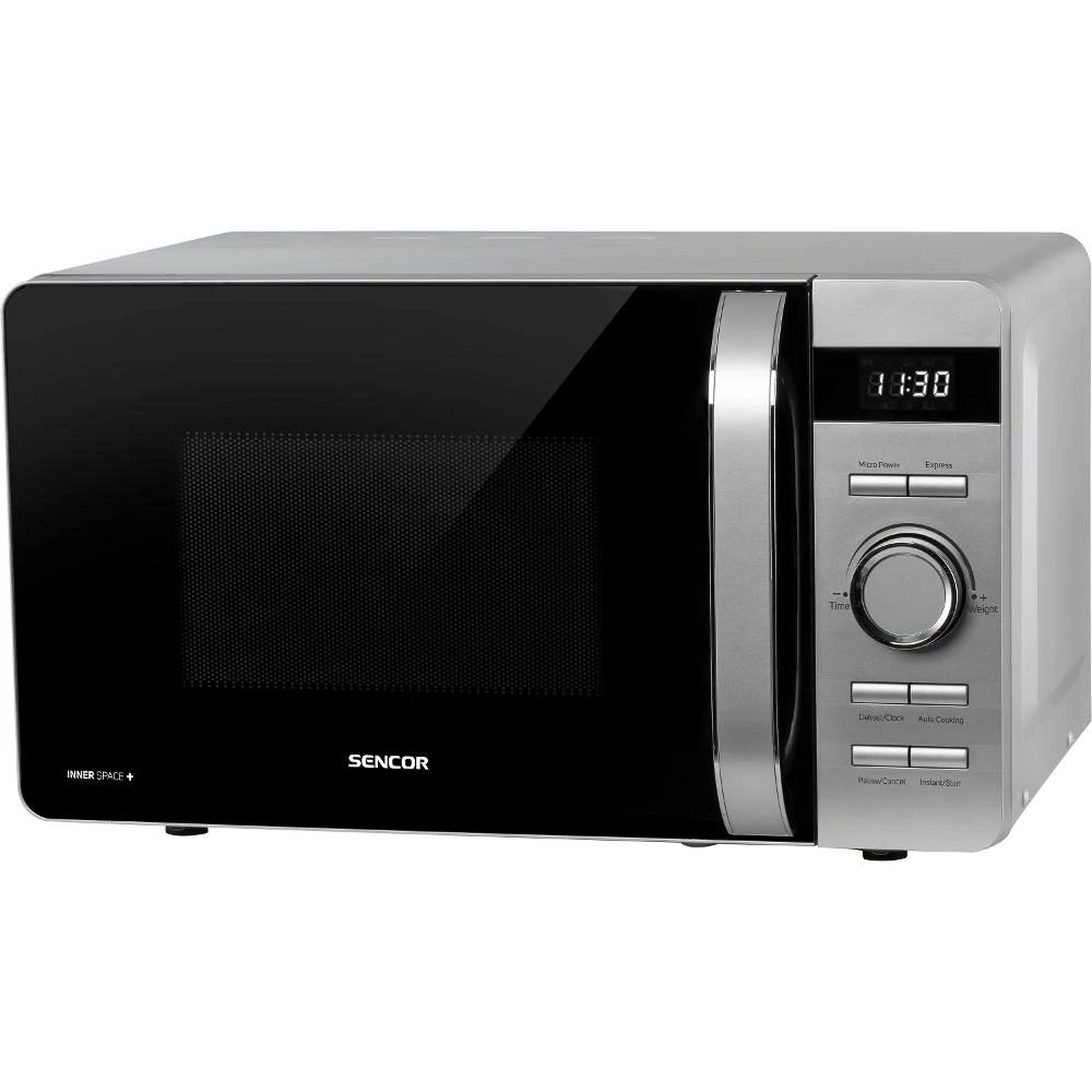 Sencor SMW 5217SL Mikrohullámú sütő, 17 Liter, 800W, Digitális, 5 Fokozat, Ezüst