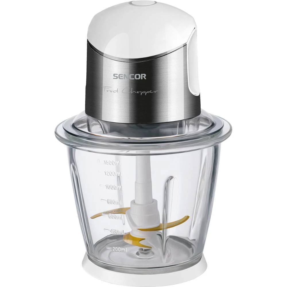 Sencor SCB 6150SS Aprító, 1.5 Literes üvegedény, 800W, Hús, zöldség, gyümölcs aprítás