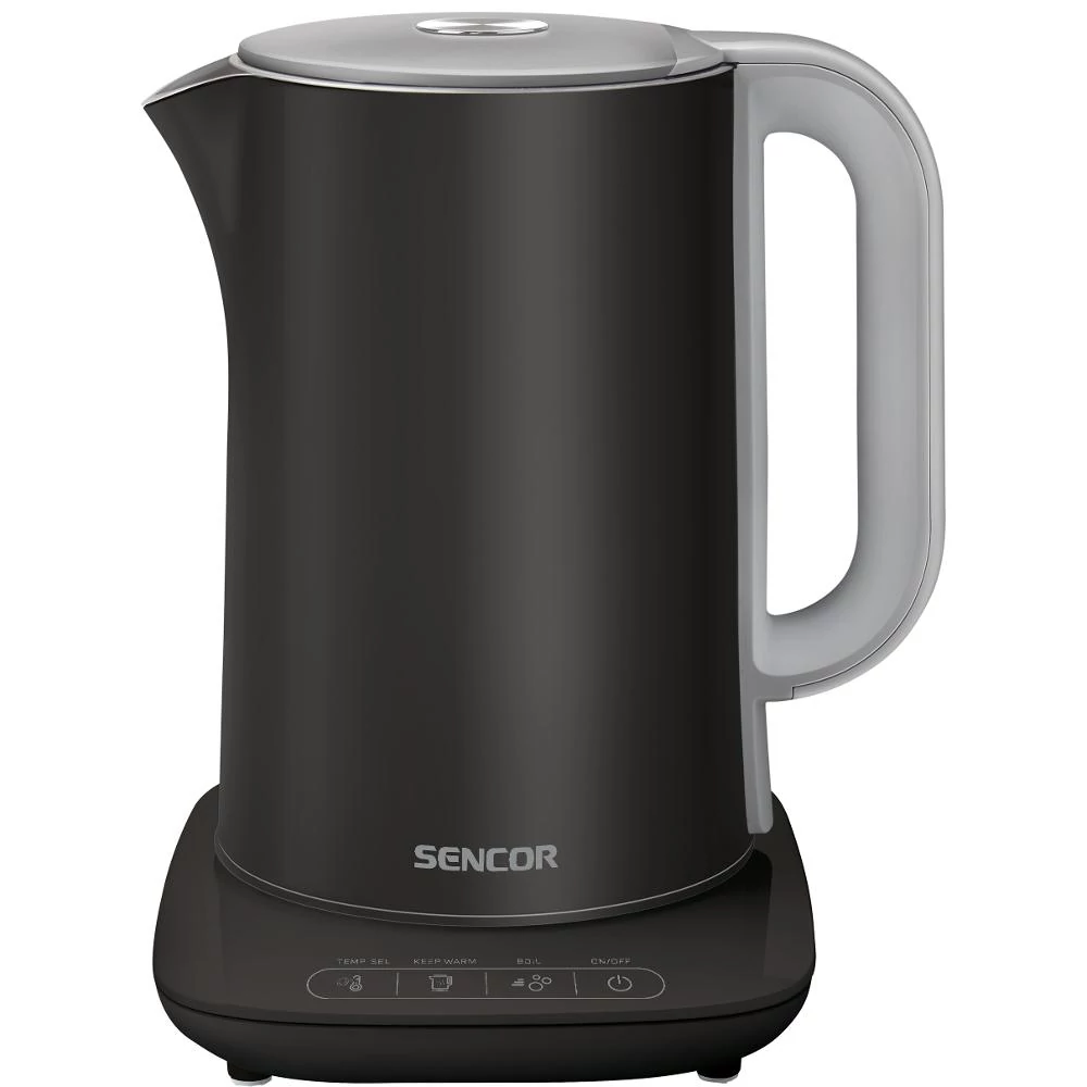 Sencor SWK 1592BK Vízforraló 1.5 L, 2150 W, 360°-os STRIX középcsatlakozó, Elektronikus vízhőmérséklet szabályozás, Melegen tartás 120 percig, Fekete