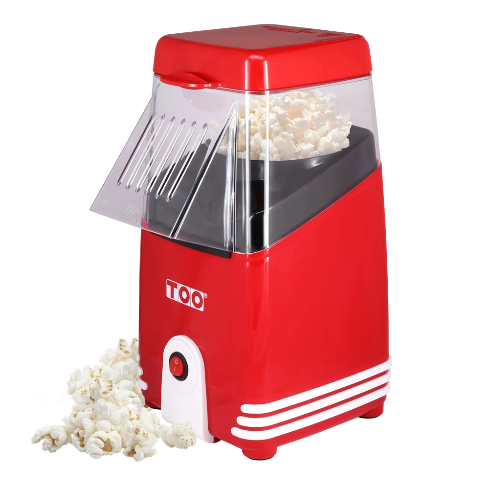TOO PM-102 popcorn készítő, 1200W, 80/g kukorica/adag, adagolókanál, piros-fehér 