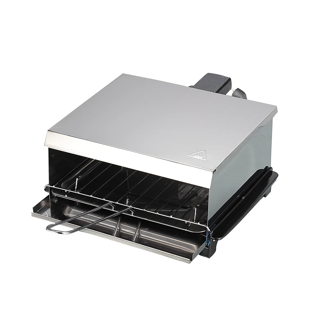 TOO SM-501SS-800W 2in1 Retro grill - szendvicssütő, 800 w, 2 szendvics, Tapadásmentes, Rozsdamentes acél bevonat, Ezüst