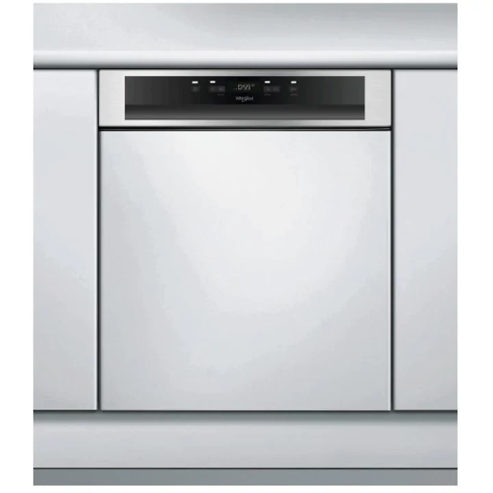 Whirlpool WBC 3C34 PF X beépíthető mosogatógép, 14 terítékes, 8 program, 6. érzék szenzorprogram, 9.5L vízfogyasztás, A+++ energiaosztály, inox